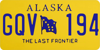 AK license plate GQV194