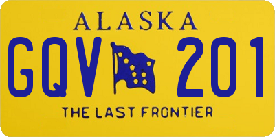AK license plate GQV201
