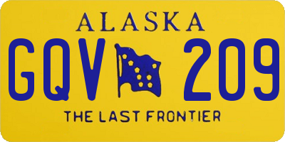 AK license plate GQV209