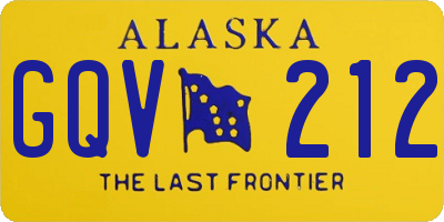 AK license plate GQV212