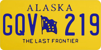 AK license plate GQV219