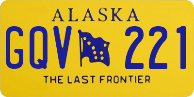 AK license plate GQV221