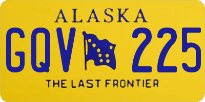 AK license plate GQV225