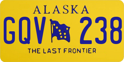 AK license plate GQV238