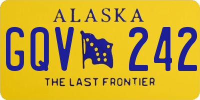 AK license plate GQV242