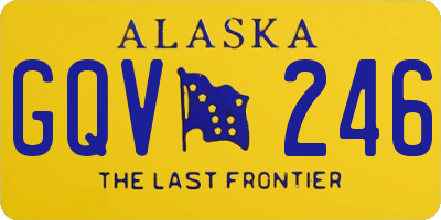 AK license plate GQV246