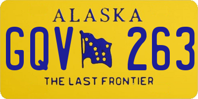 AK license plate GQV263