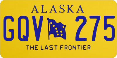 AK license plate GQV275