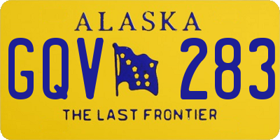 AK license plate GQV283