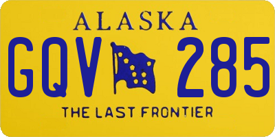 AK license plate GQV285