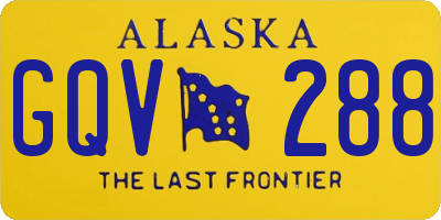 AK license plate GQV288