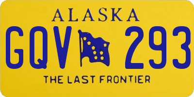 AK license plate GQV293