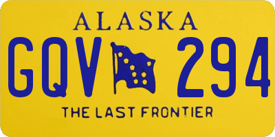 AK license plate GQV294