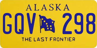 AK license plate GQV298