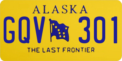 AK license plate GQV301