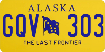 AK license plate GQV303