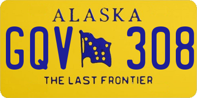 AK license plate GQV308