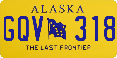 AK license plate GQV318