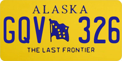 AK license plate GQV326