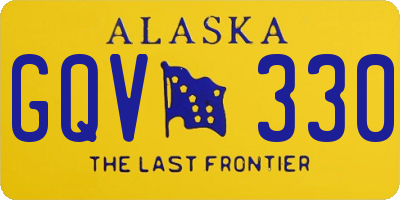 AK license plate GQV330