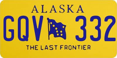 AK license plate GQV332