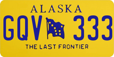 AK license plate GQV333