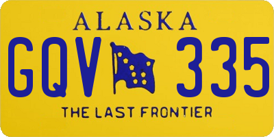 AK license plate GQV335