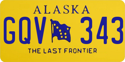 AK license plate GQV343