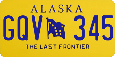 AK license plate GQV345