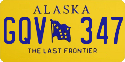 AK license plate GQV347