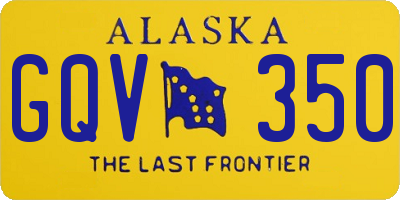 AK license plate GQV350