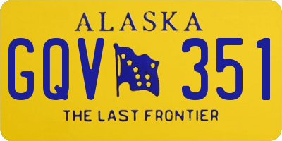 AK license plate GQV351