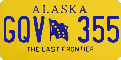 AK license plate GQV355