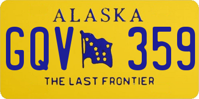 AK license plate GQV359