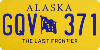 AK license plate GQV371