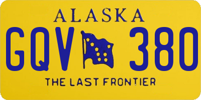 AK license plate GQV380