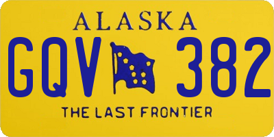 AK license plate GQV382