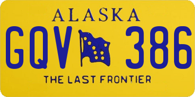 AK license plate GQV386