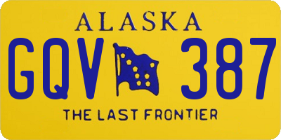 AK license plate GQV387