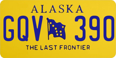 AK license plate GQV390