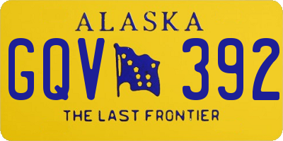 AK license plate GQV392
