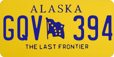 AK license plate GQV394