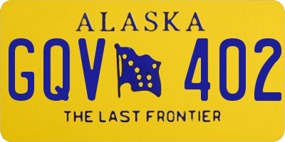 AK license plate GQV402
