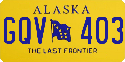 AK license plate GQV403