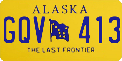 AK license plate GQV413
