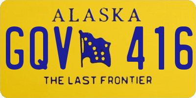 AK license plate GQV416