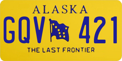 AK license plate GQV421