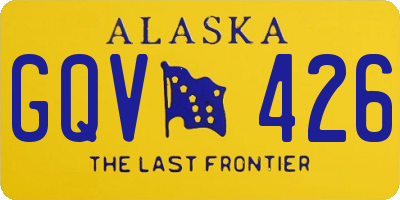 AK license plate GQV426