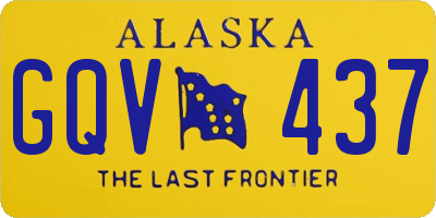 AK license plate GQV437