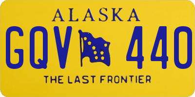 AK license plate GQV440